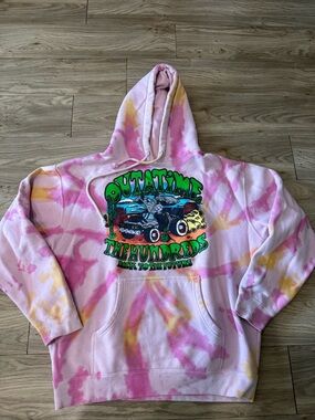The Hundreds Pink Pullover Hoodie with Black Label